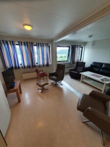 Fellesområde som kan brukes av alle på brakkeriggen